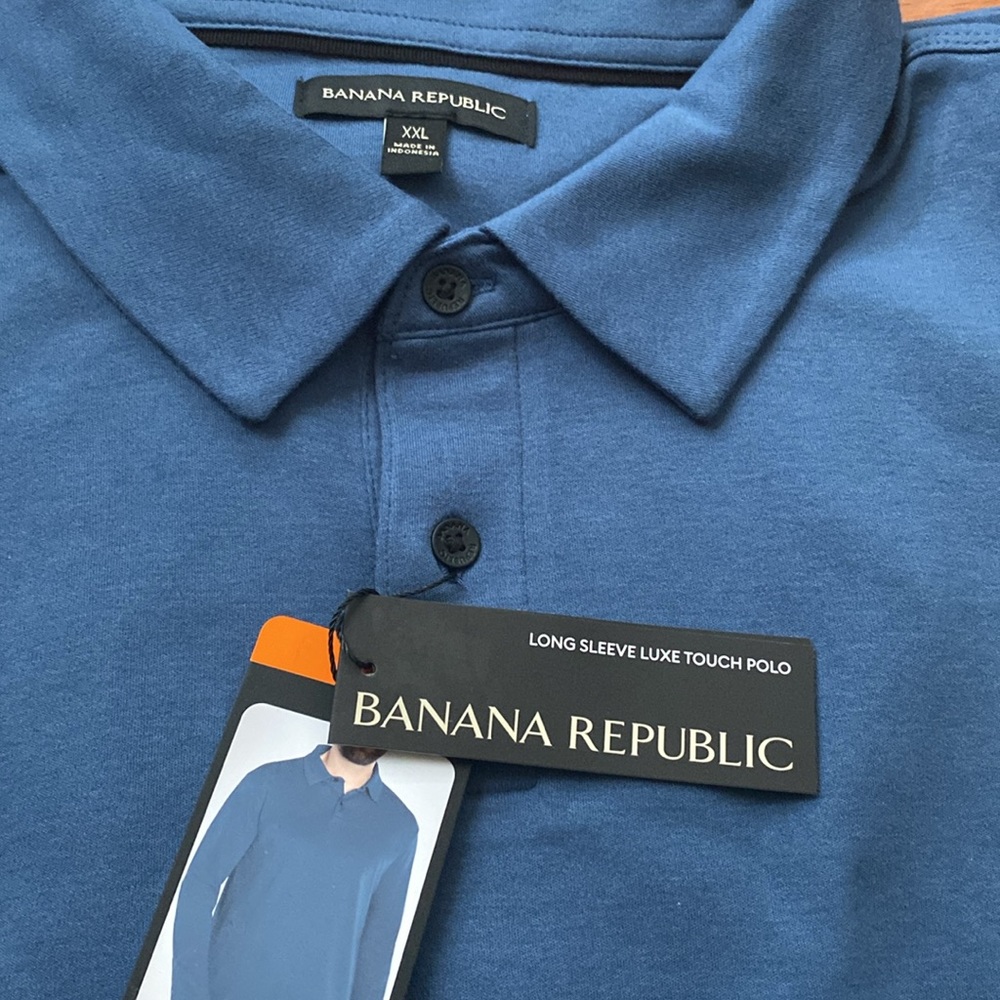 Banana Republic Men’s Long Sleeve Luxe Touch Polo - Picture 3 of 3